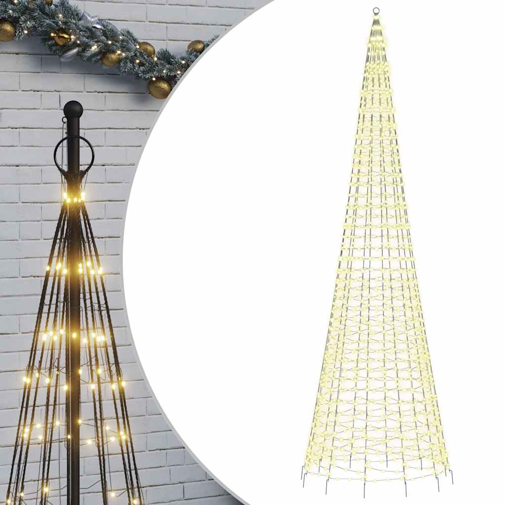 Albero di Natale a LED 1534 LED Bianco Caldo 500 cm