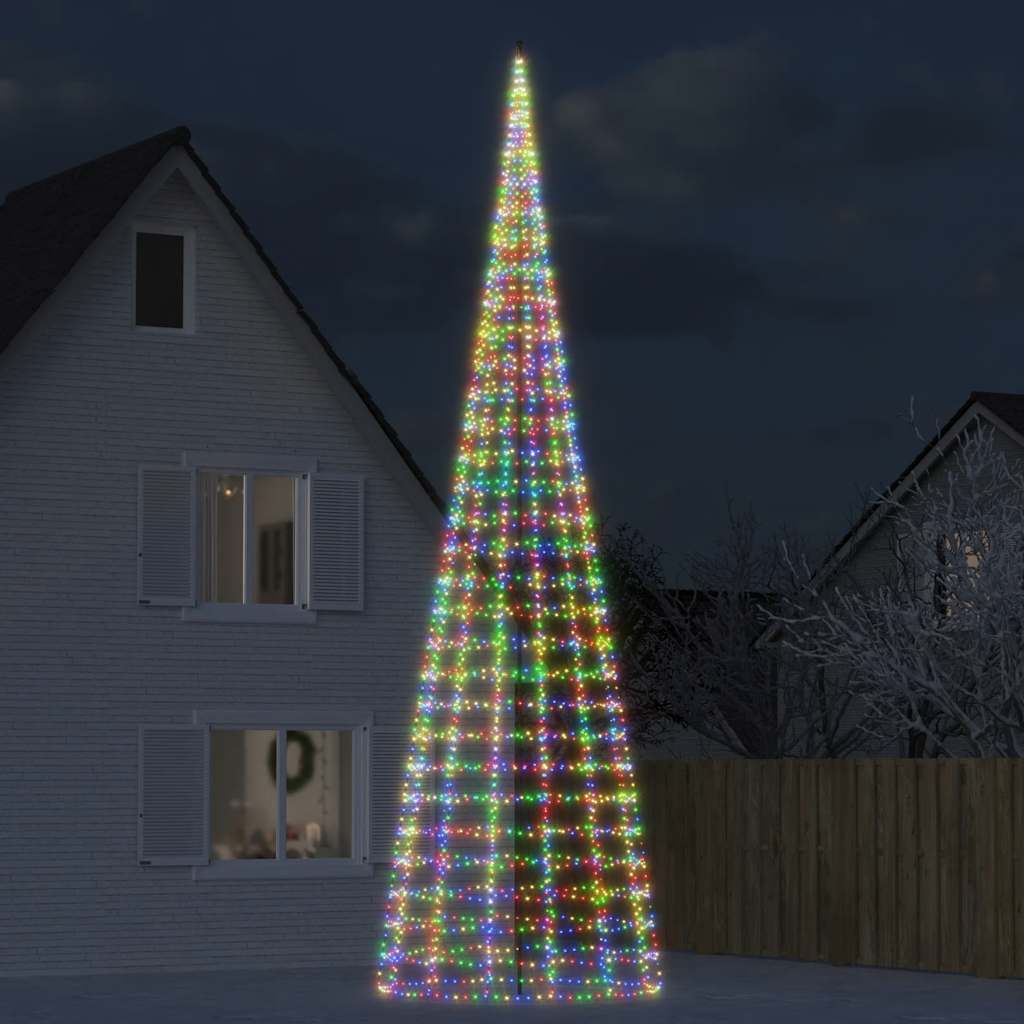 Albero di Natale a LED 3000 LED Colorati 800 cm