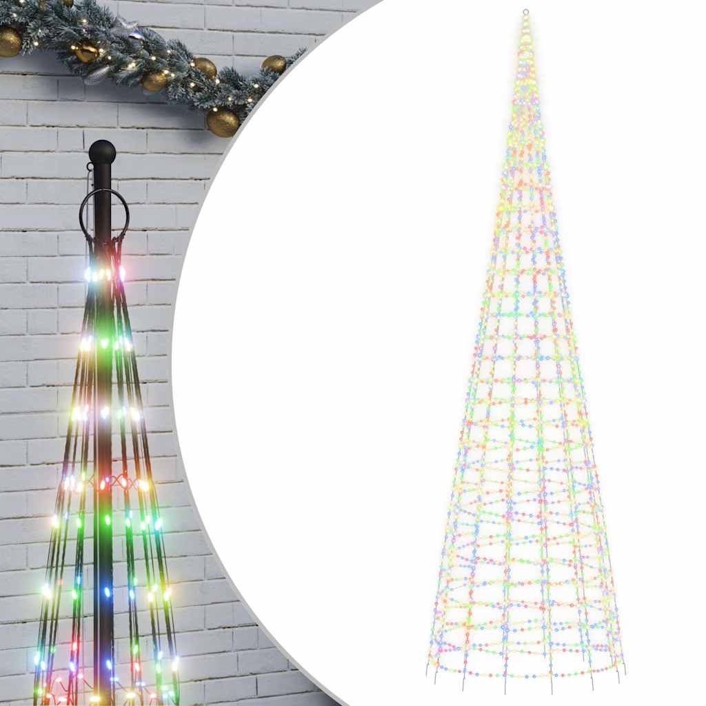 Albero di Natale a LED 3000 LED Colorati 800 cm