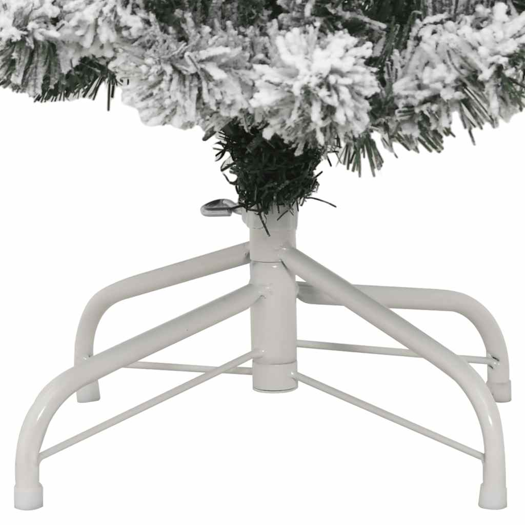 Albero Natale Artificiale Incernierato con Neve Fioccata 150 cm