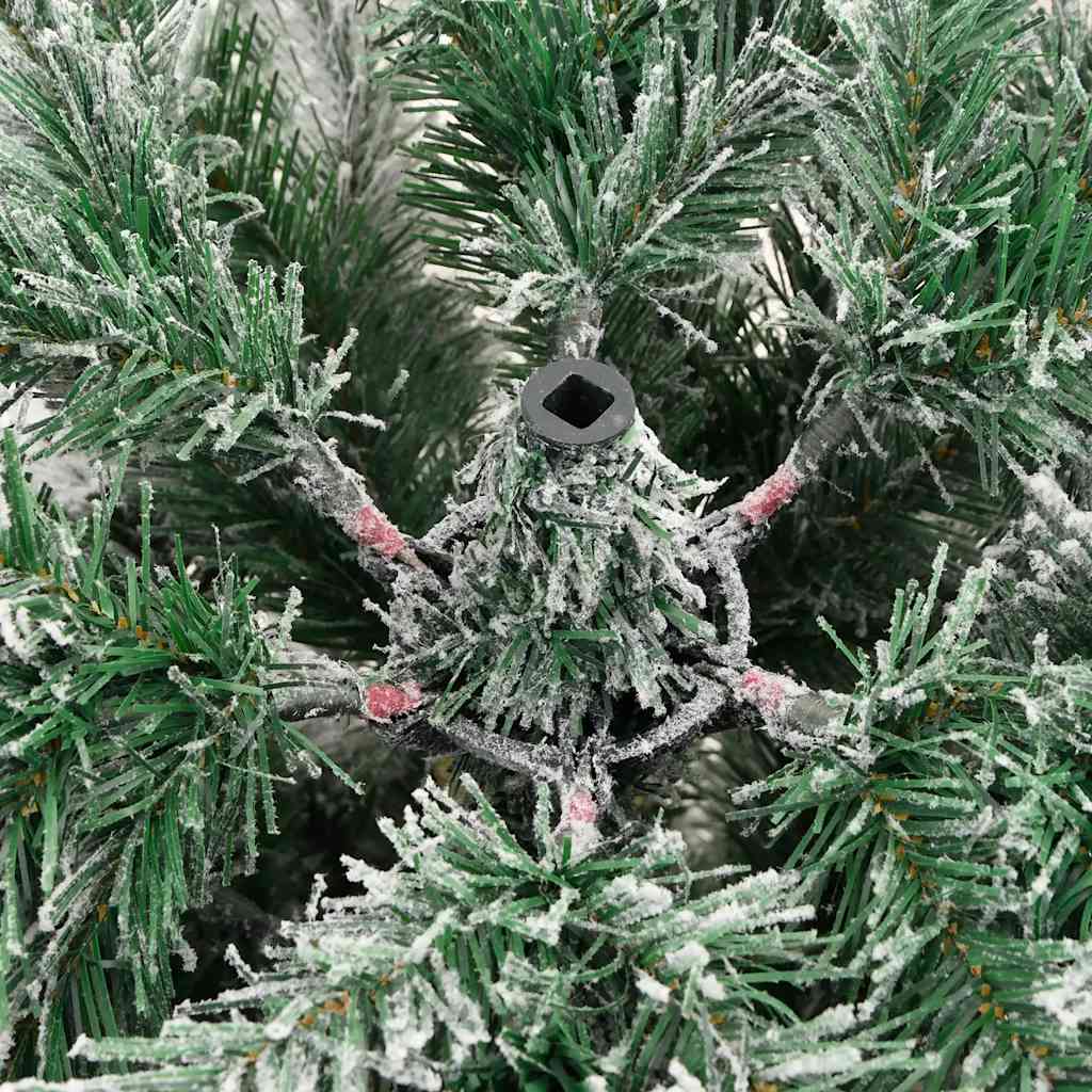 Albero Natale Artificiale Incernierato con Neve Fioccata 150 cm