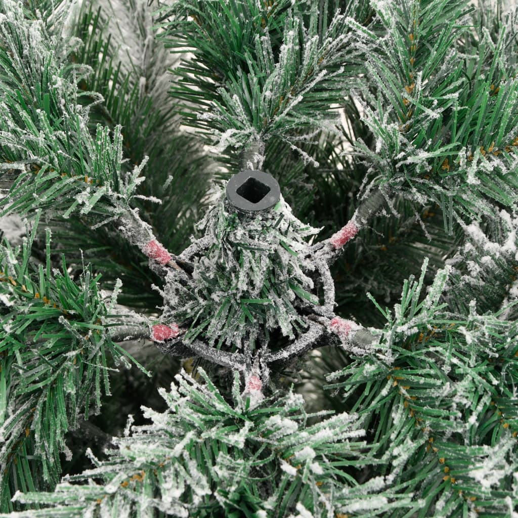 Albero Natale Artificiale Incernierato con Neve Fioccata 180 cm