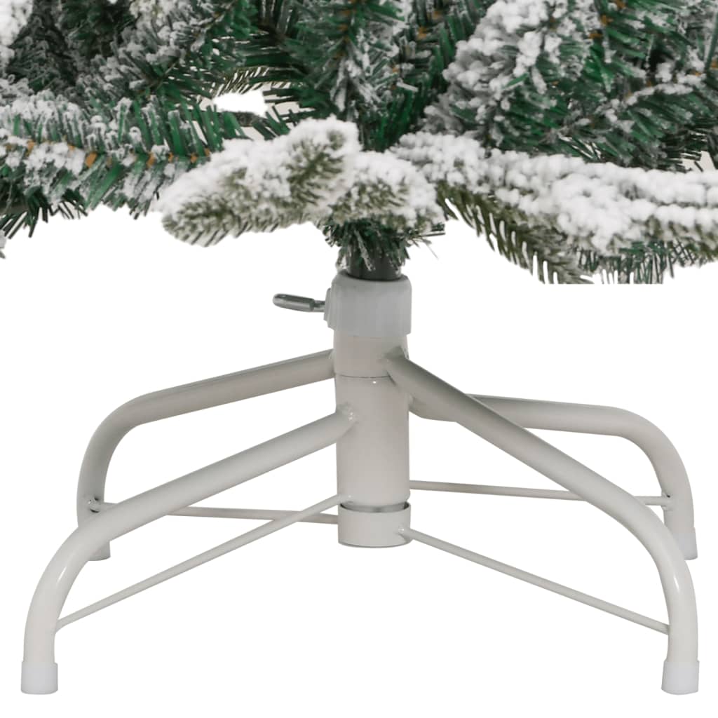 Albero Natale Artificiale Incernierato con Neve Fioccata 120 cm