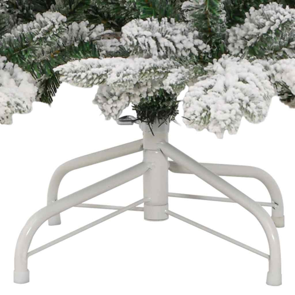 Albero Natale Artificiale Incernierato con Neve Fioccata 210 cm