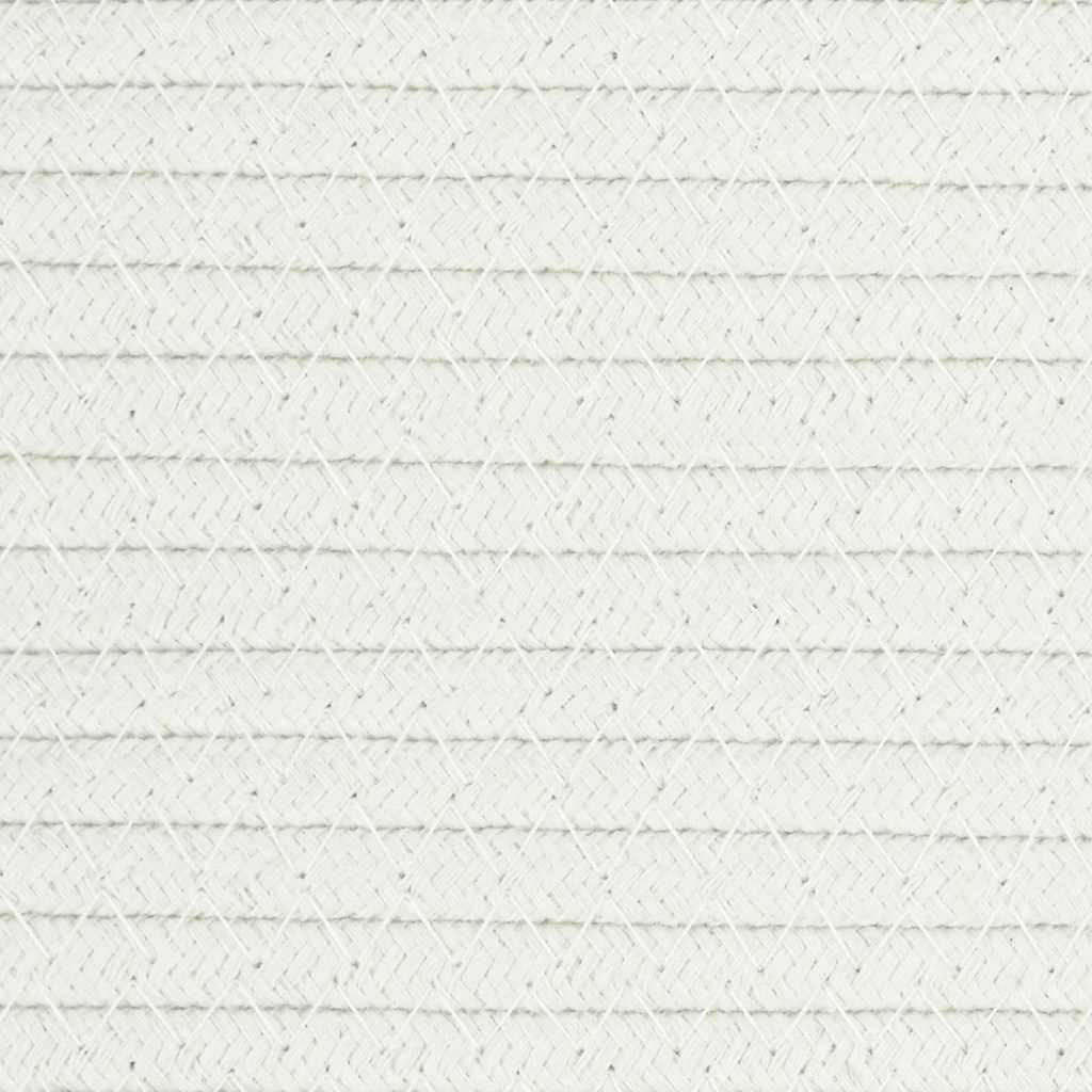 Cesto per Biancheria Grigio e Bianco Ø55x36 cm in Cotone