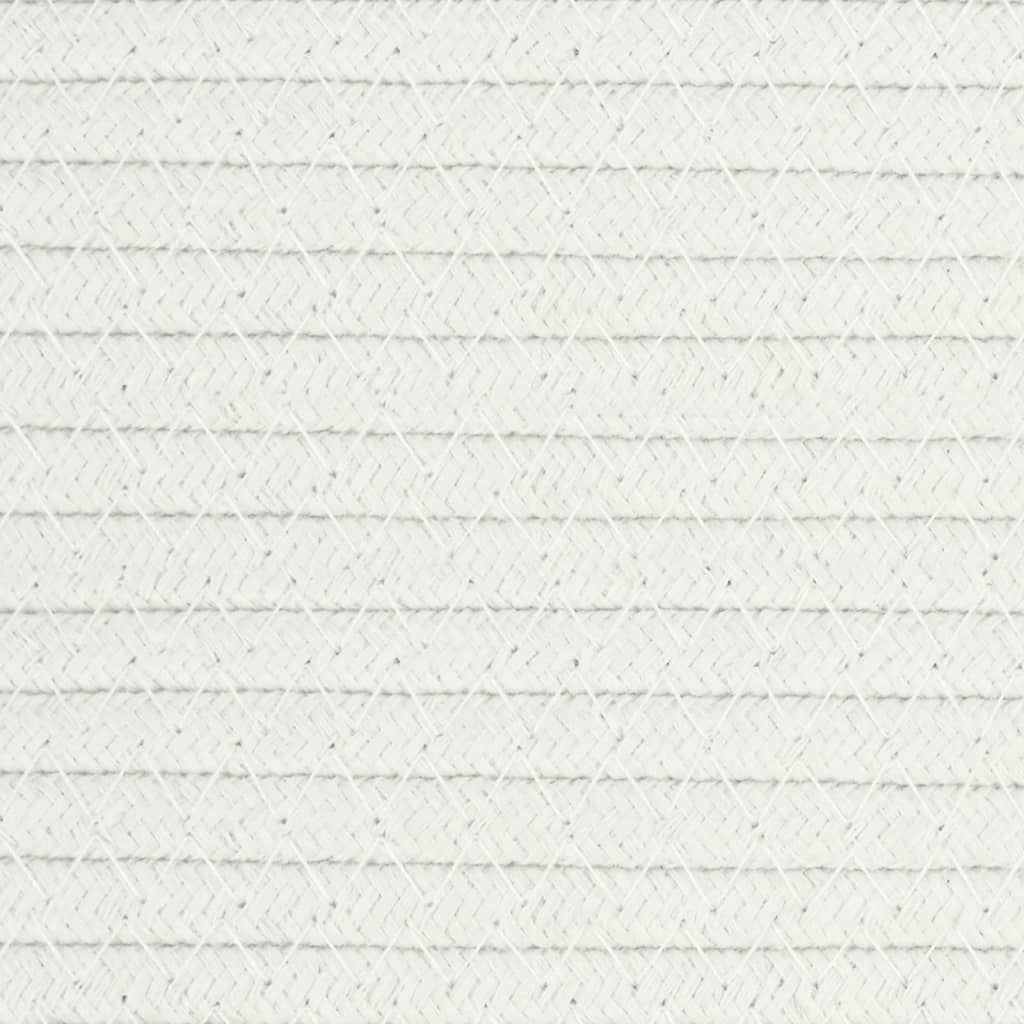 Cestino Portaoggetti Grigio e Bianco Ø38x46 cm in Cotone
