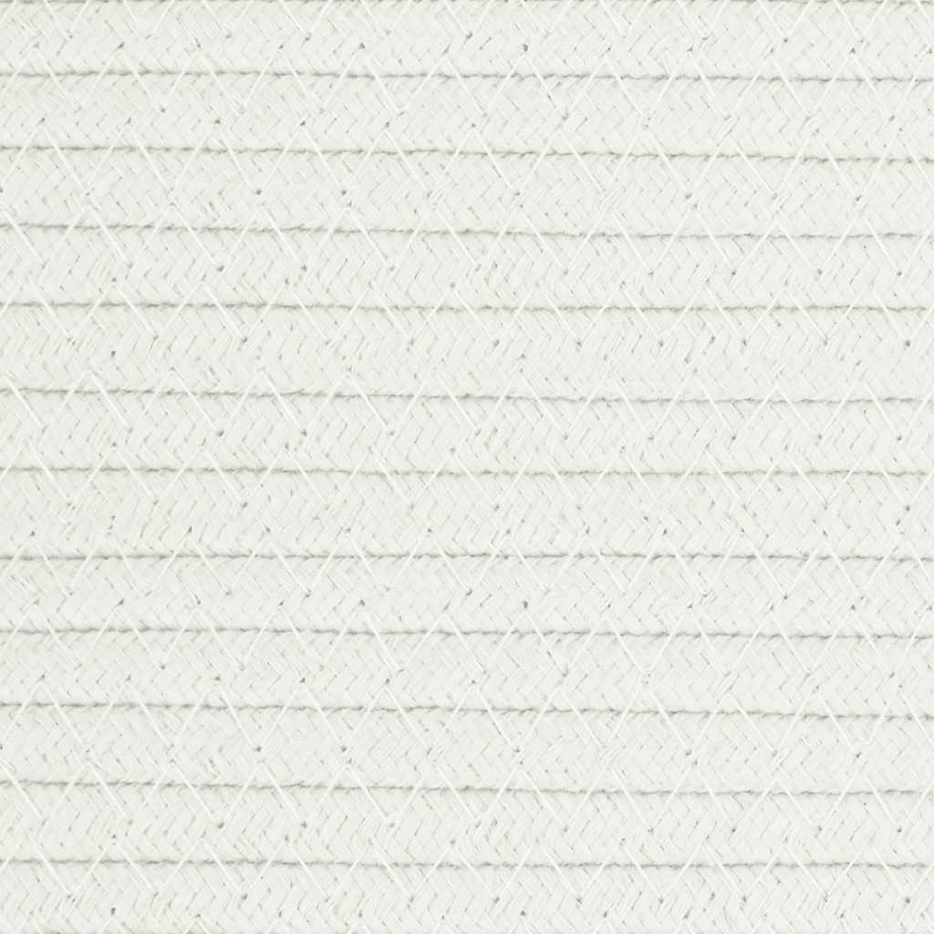 Cestino Portaoggetti Bianco Ø40x35 cm in Cotone