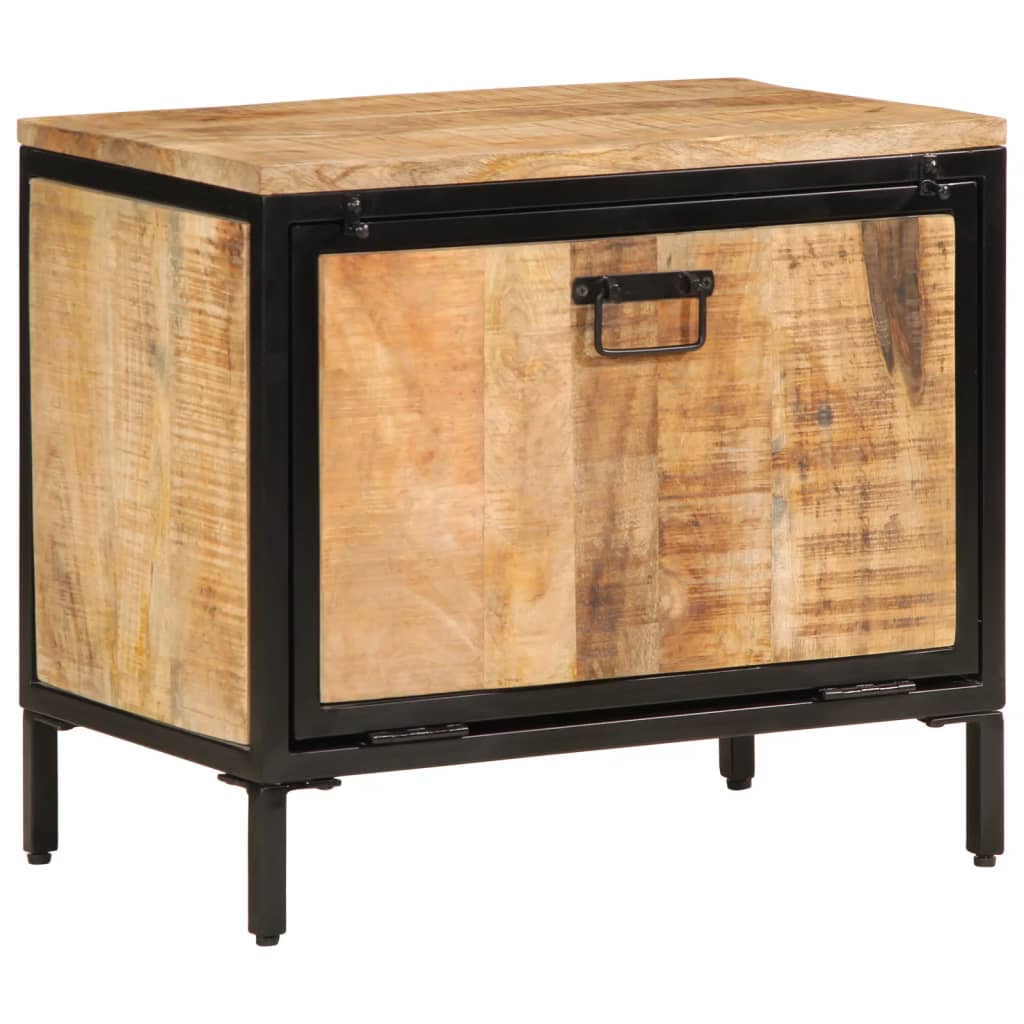 Scarpiera 60x35x53 cm in Legno Massello di Mango Grezzo