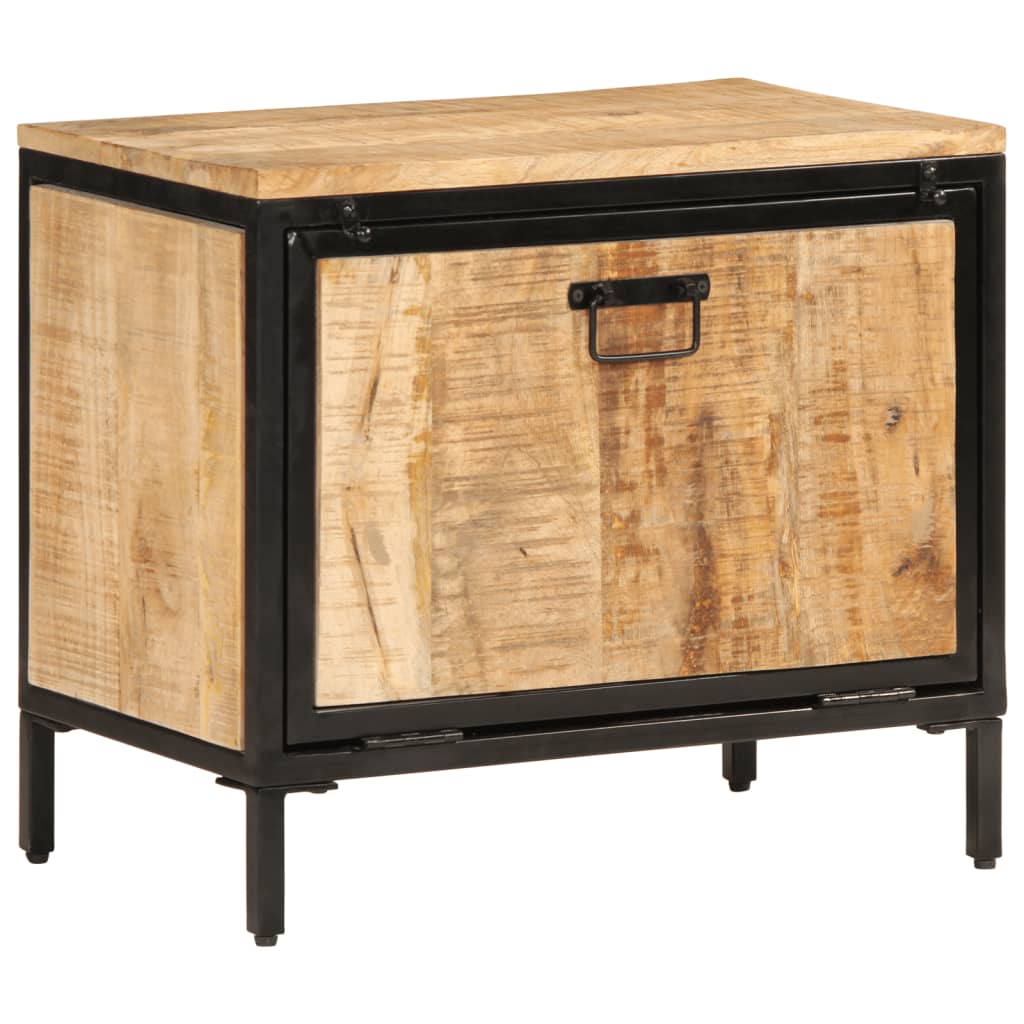 Scarpiera 60x35x53 cm in Legno Massello di Mango Grezzo