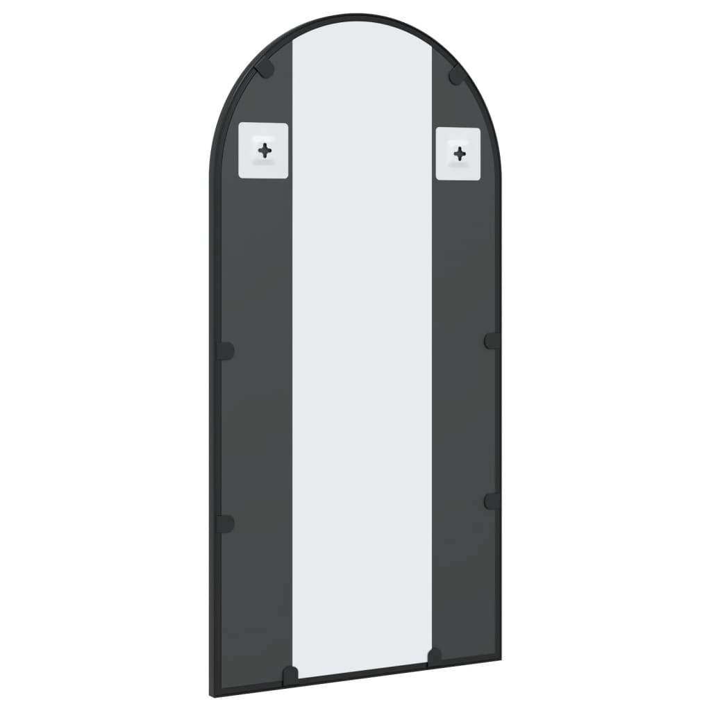 Specchio da Parete Nero 40x80 cm Arco in Ferro