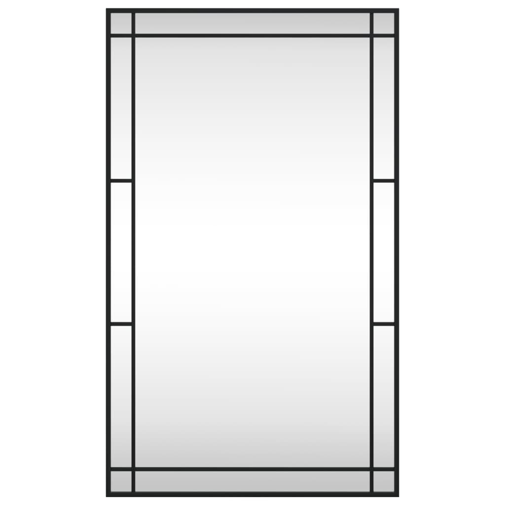 Specchio da Parete Nero 60x100 cm Rettangolare in Ferro