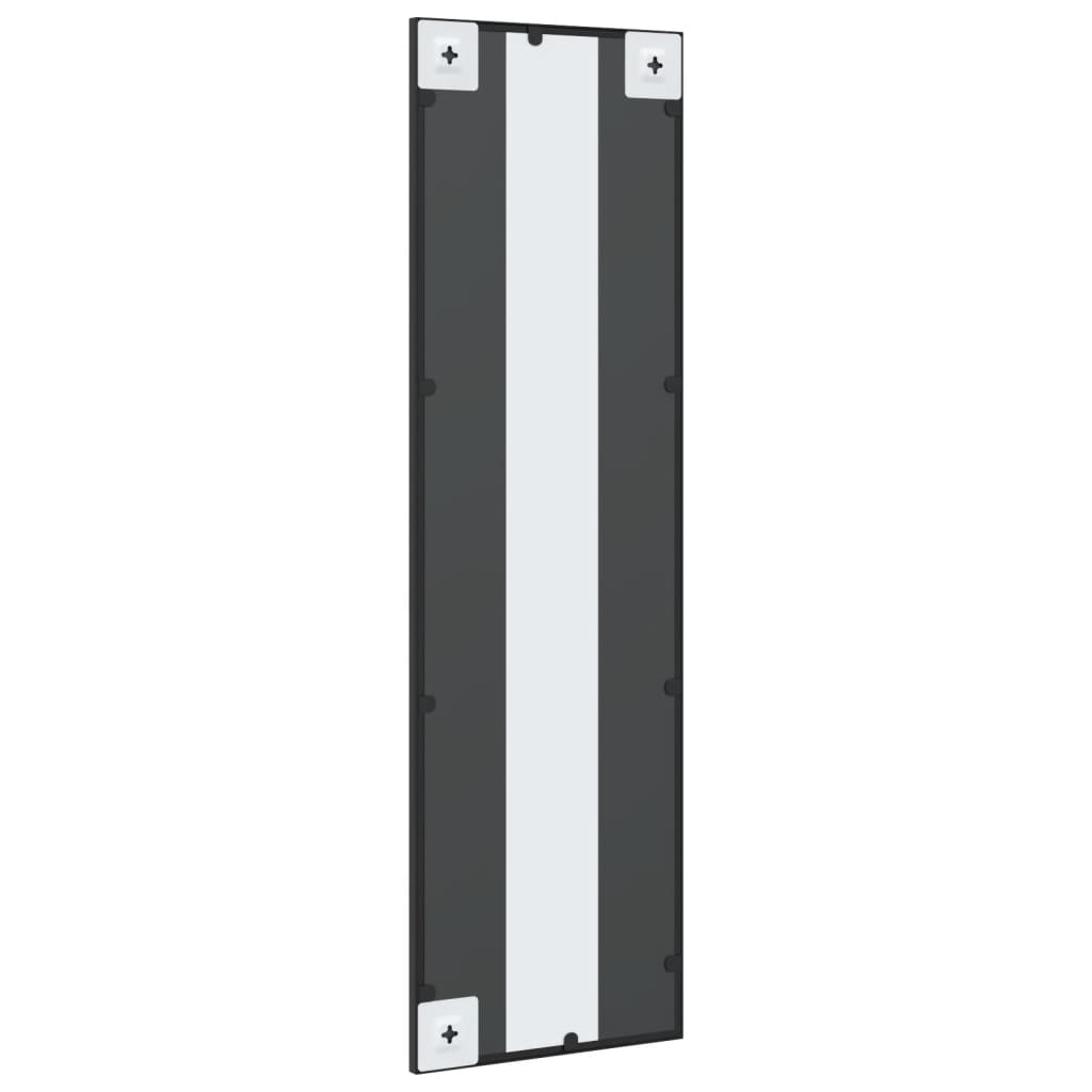 Specchio da Parete Nero 30x100 cm Rettangolare in Ferro