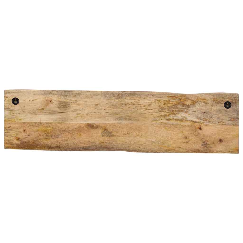 Appendiabiti da Parete con 4 Ganci in Legno Massello di Mango
