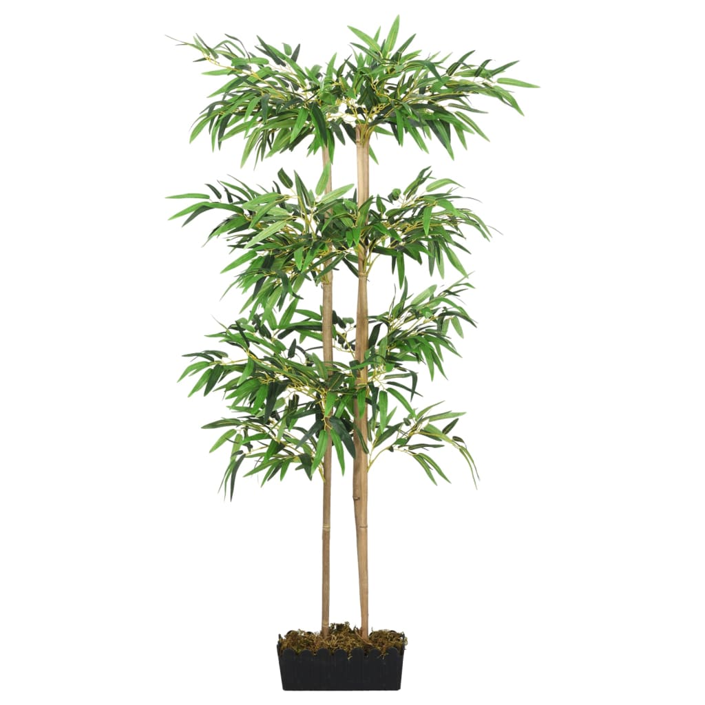 Albero Bambù Artificiale 1216 Foglie 180 cm Verde