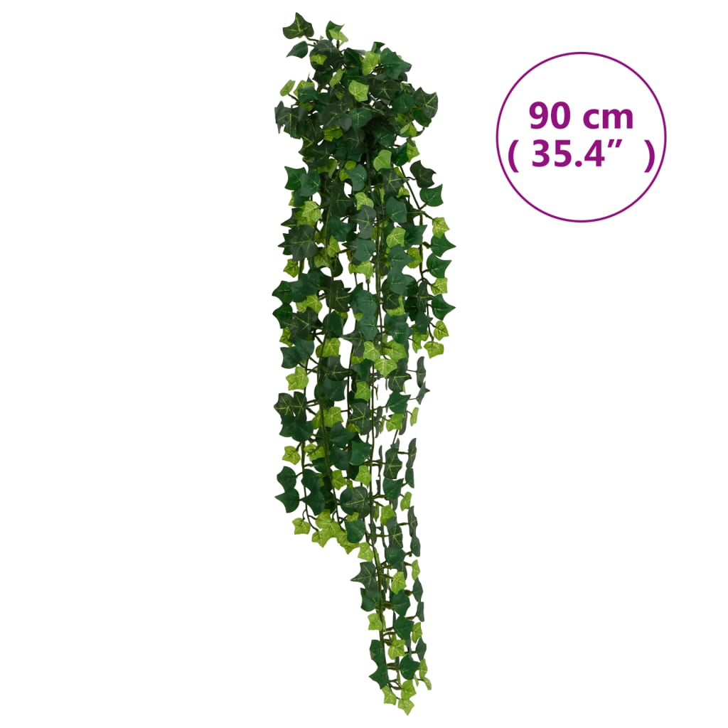 Piante Pensili Artificiali 12 pz 339 Foglie 90 cm Verdi