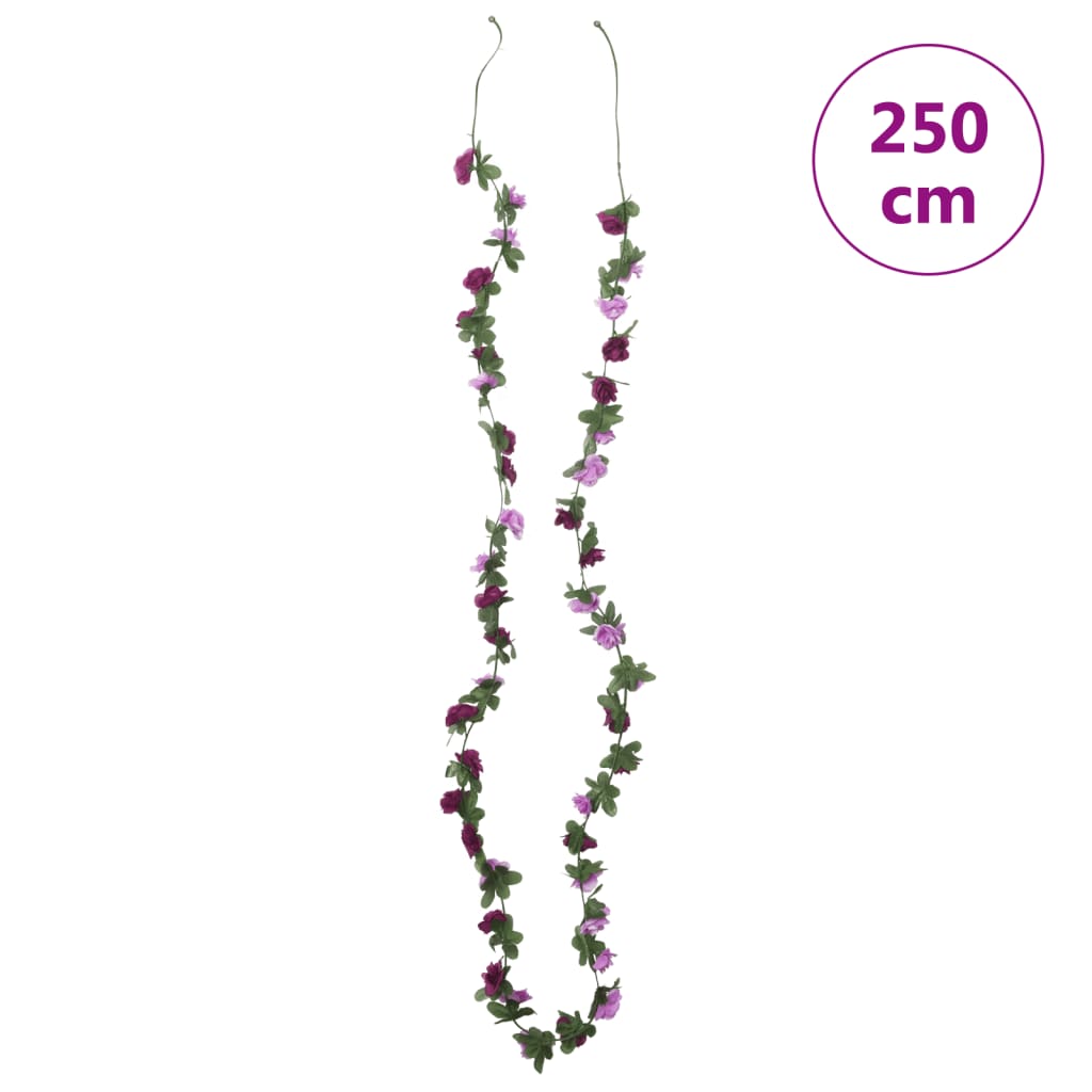 Ghirlande Fiori 6 pz Viola Chiaro 250 cm