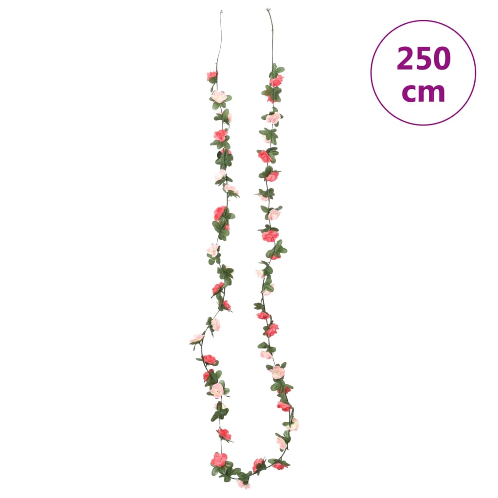 Ghirlande Fiori 6 pz Rosa Primavera 250 cm