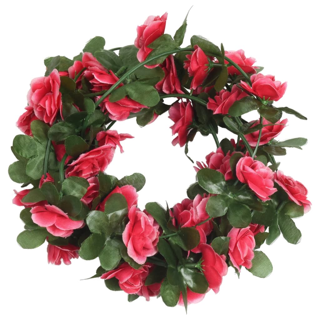 Ghirlande Fiori 6 pz Rosa Rossa 250 cm