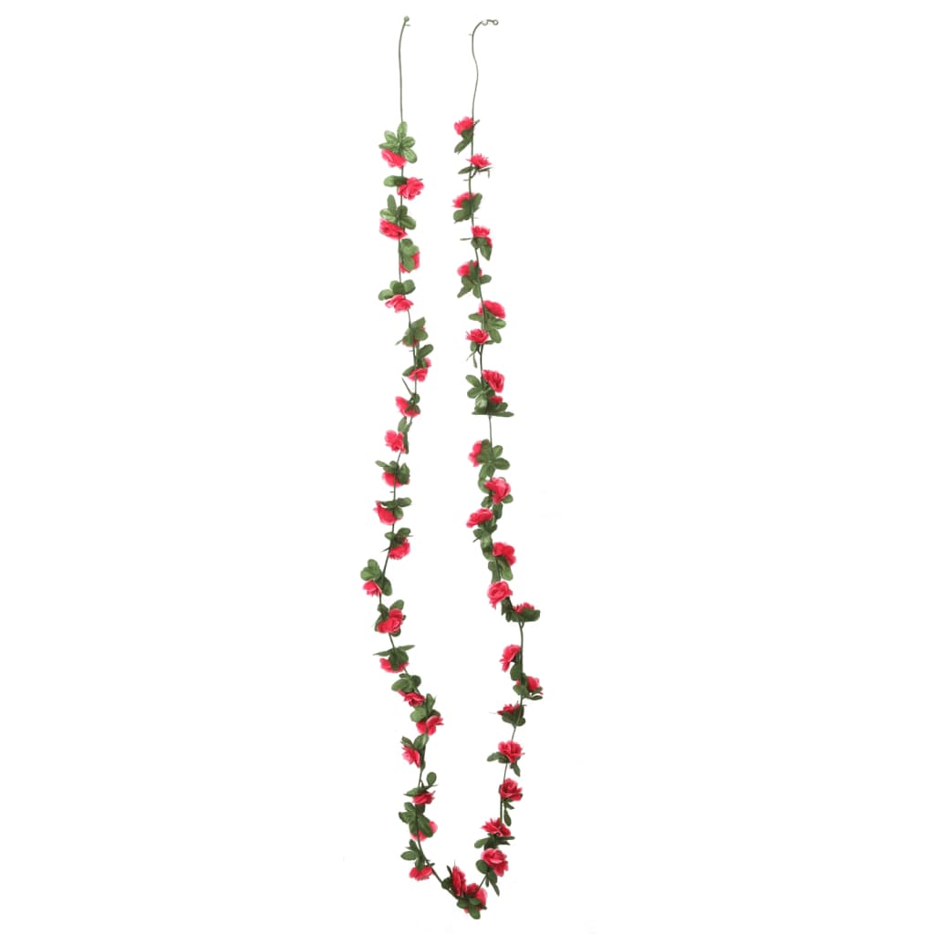 Ghirlande Fiori 6 pz Rosa Rossa 250 cm