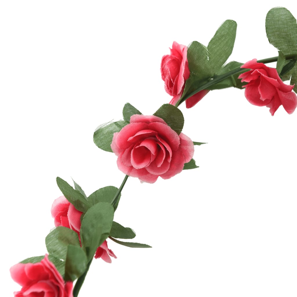 Ghirlande Fiori 6 pz Rosa Rossa 250 cm