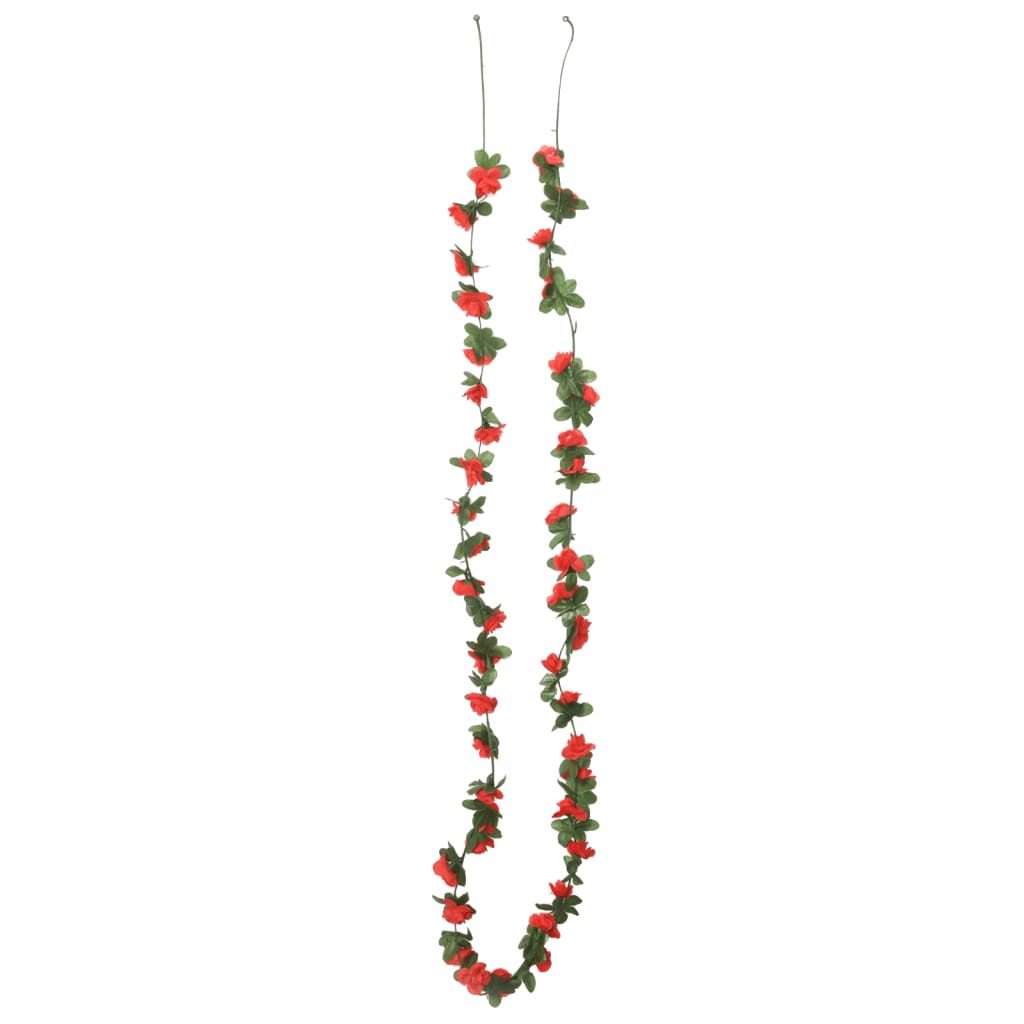Ghirlande Fiori 6 pz Rosso Primavera 250 cm