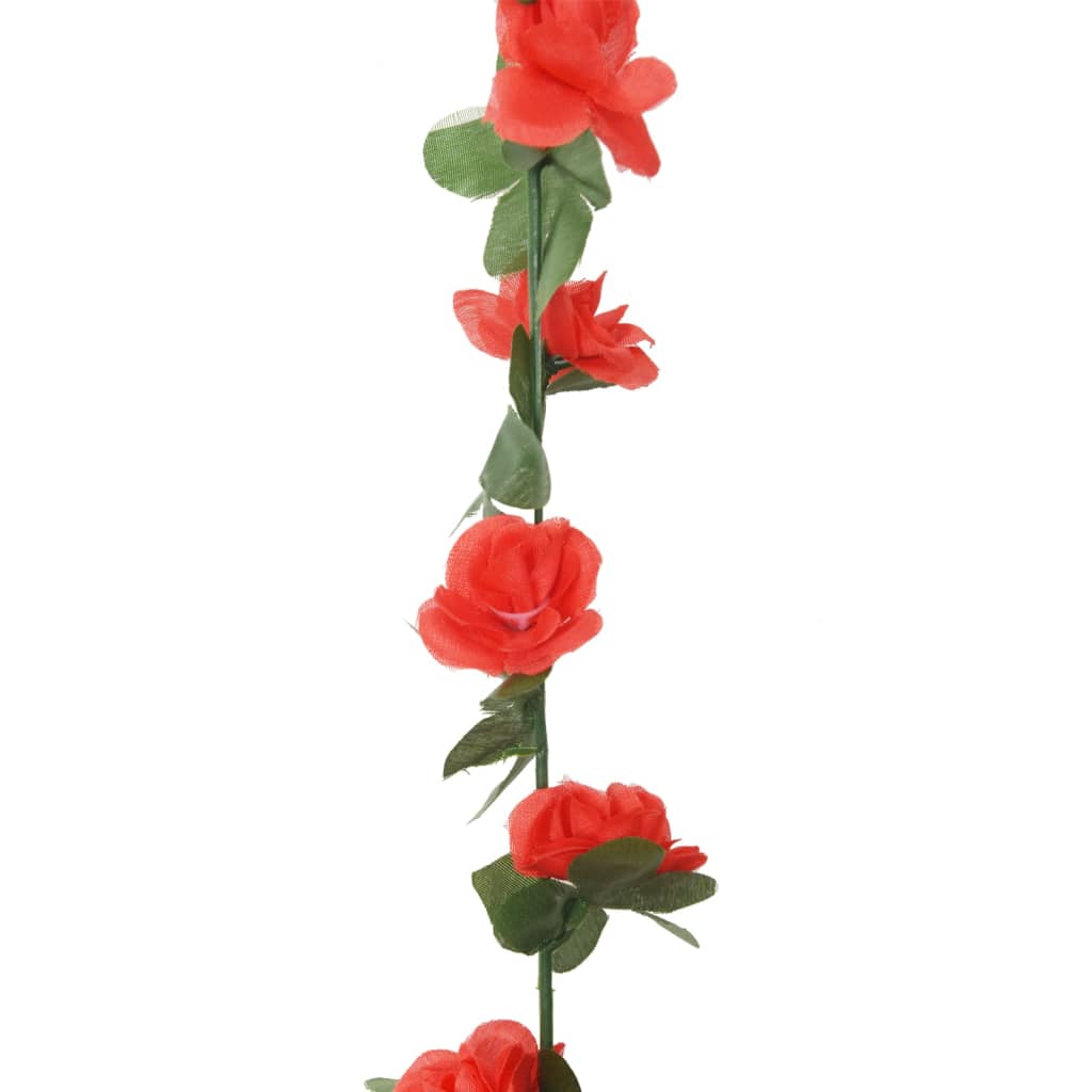 Ghirlande Fiori 6 pz Rosso Primavera 250 cm