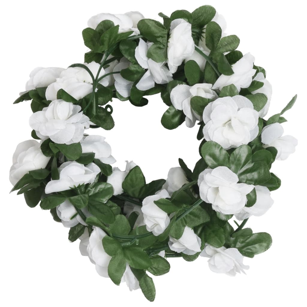 Ghirlande Fiori 6 pz Bianco Primavera 250 cm