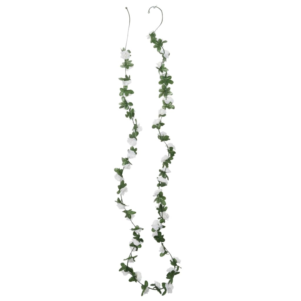 Ghirlande Fiori 6 pz Bianco Primavera 250 cm