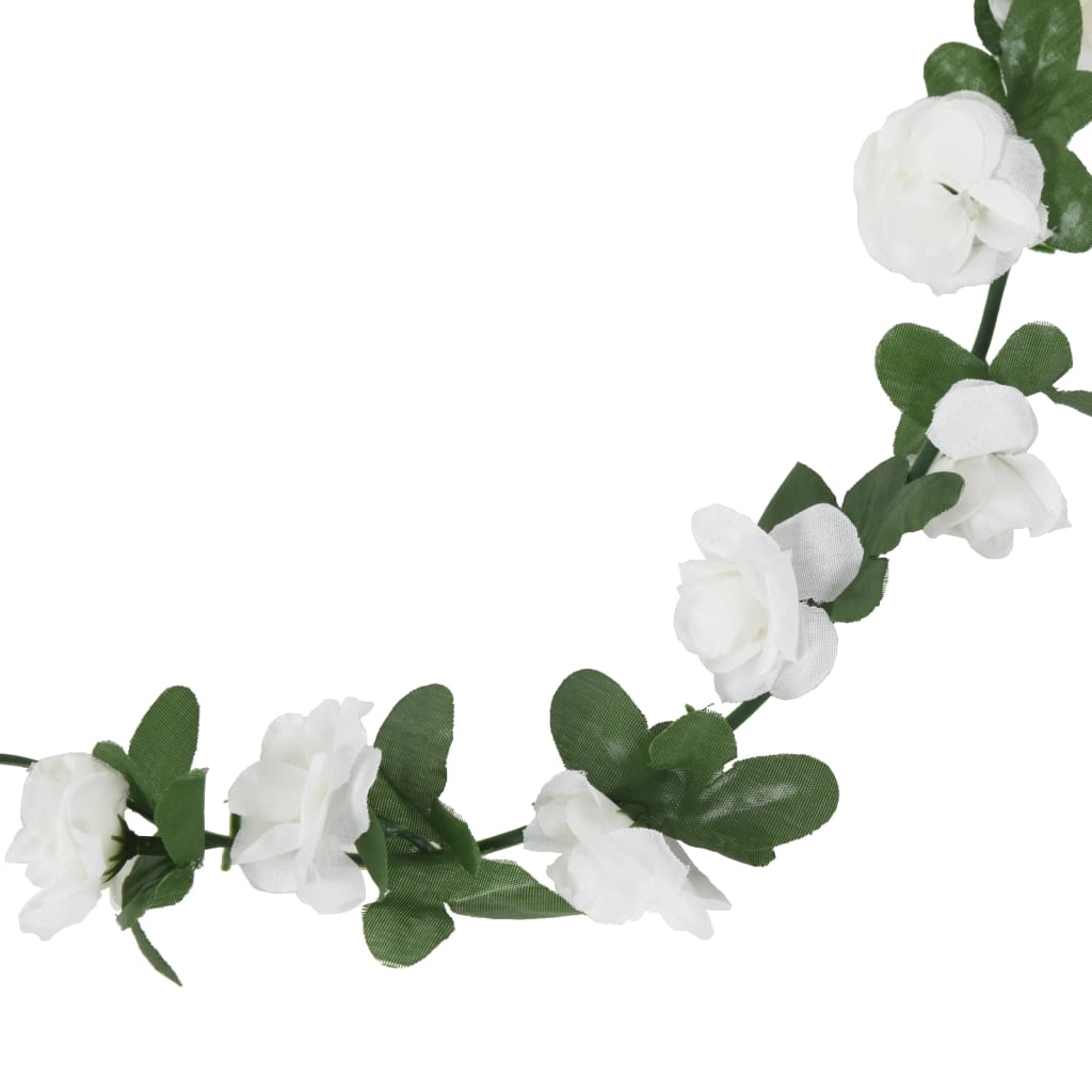 Ghirlande Fiori 6 pz Bianco Primavera 250 cm