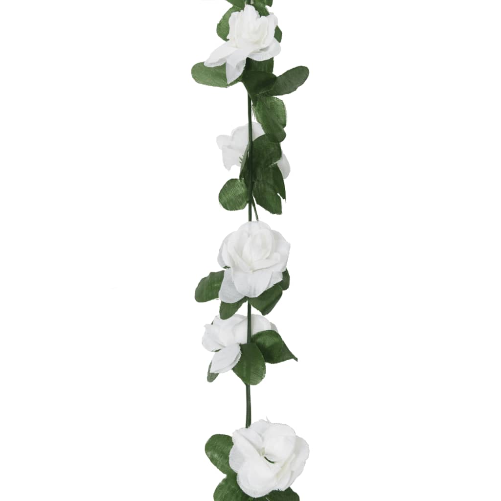 Ghirlande Fiori 6 pz Bianco Primavera 250 cm