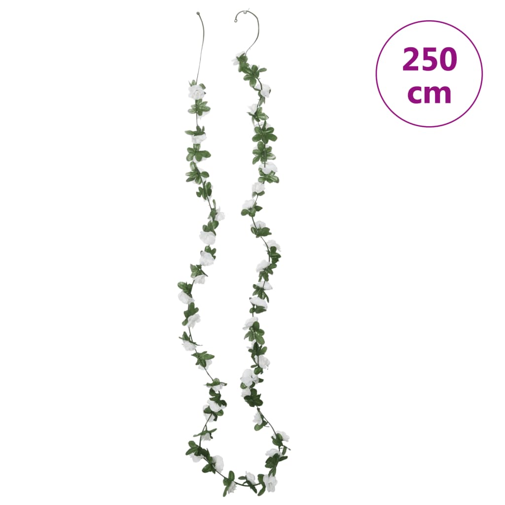 Ghirlande Fiori 6 pz Bianco Primavera 250 cm