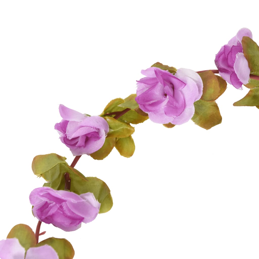 Ghirlande Fiori 6 pz Viola Chiaro 250 cm