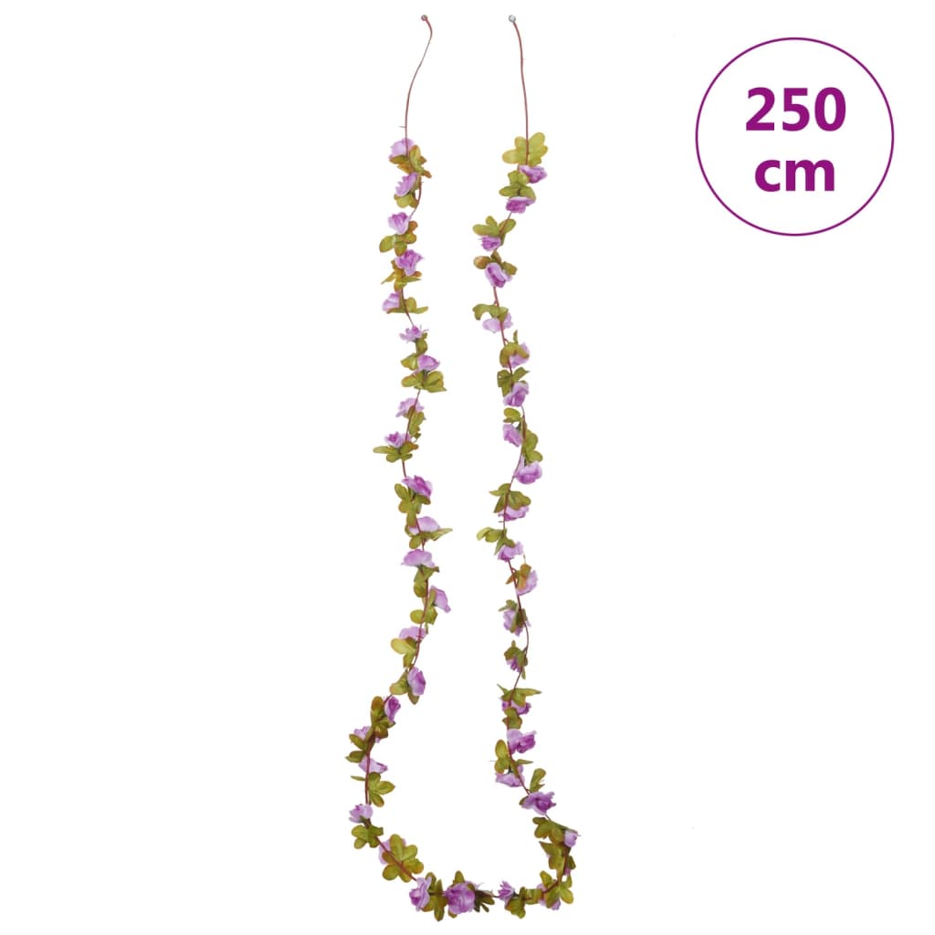 Ghirlande Fiori 6 pz Viola Chiaro 250 cm