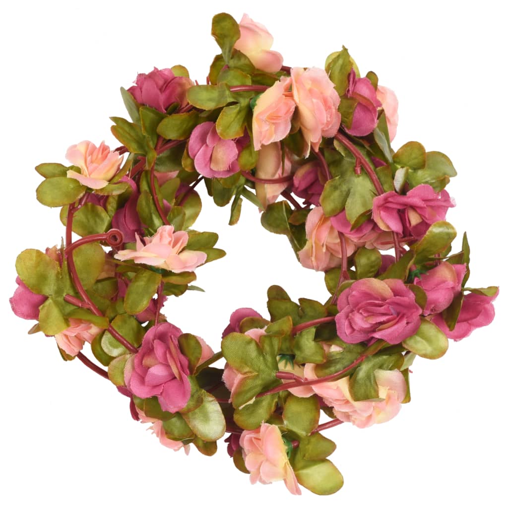 Ghirlande Fiori 6 pz Rosa Rossa 250 cm