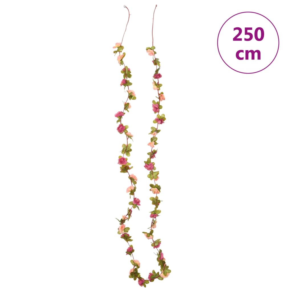 Ghirlande Fiori 6 pz Rosa Rossa 250 cm