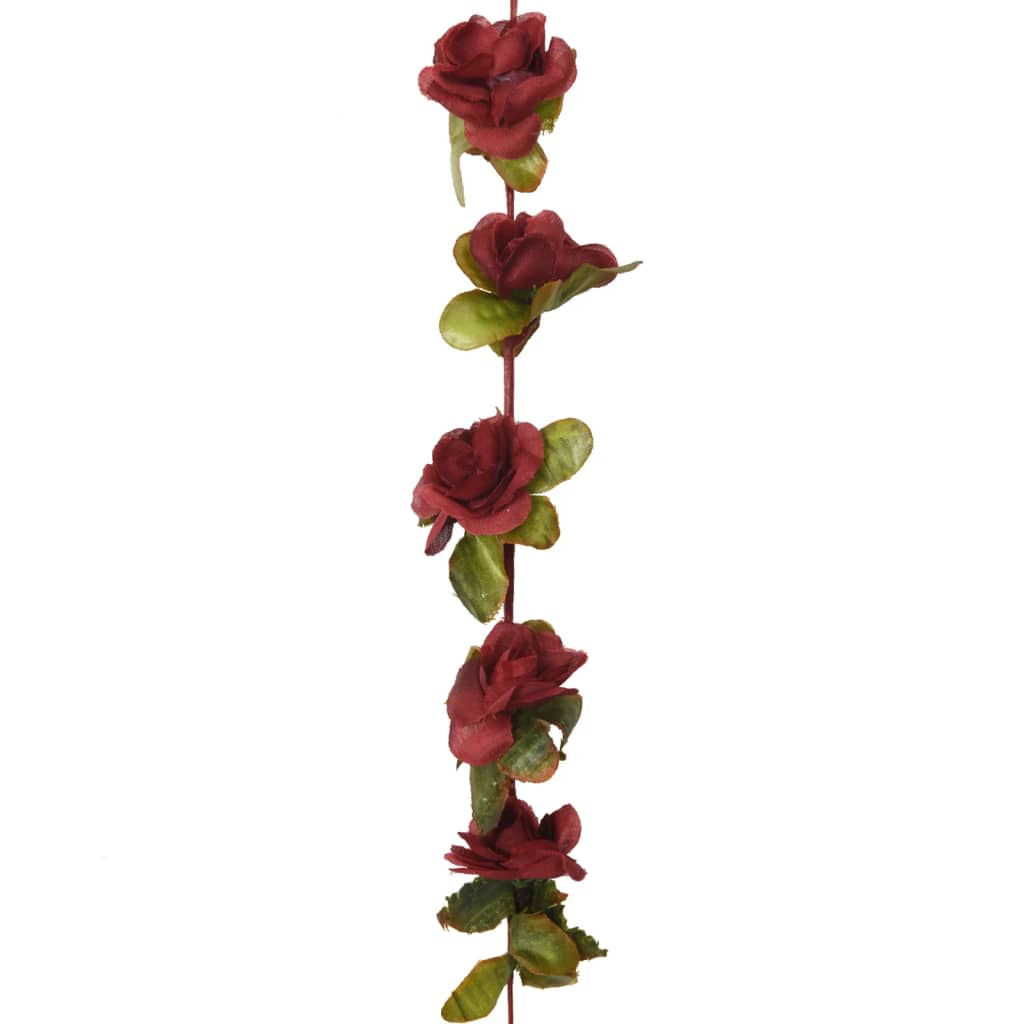 Ghirlande Fiori 6 pz Rosso Vino 250 cm