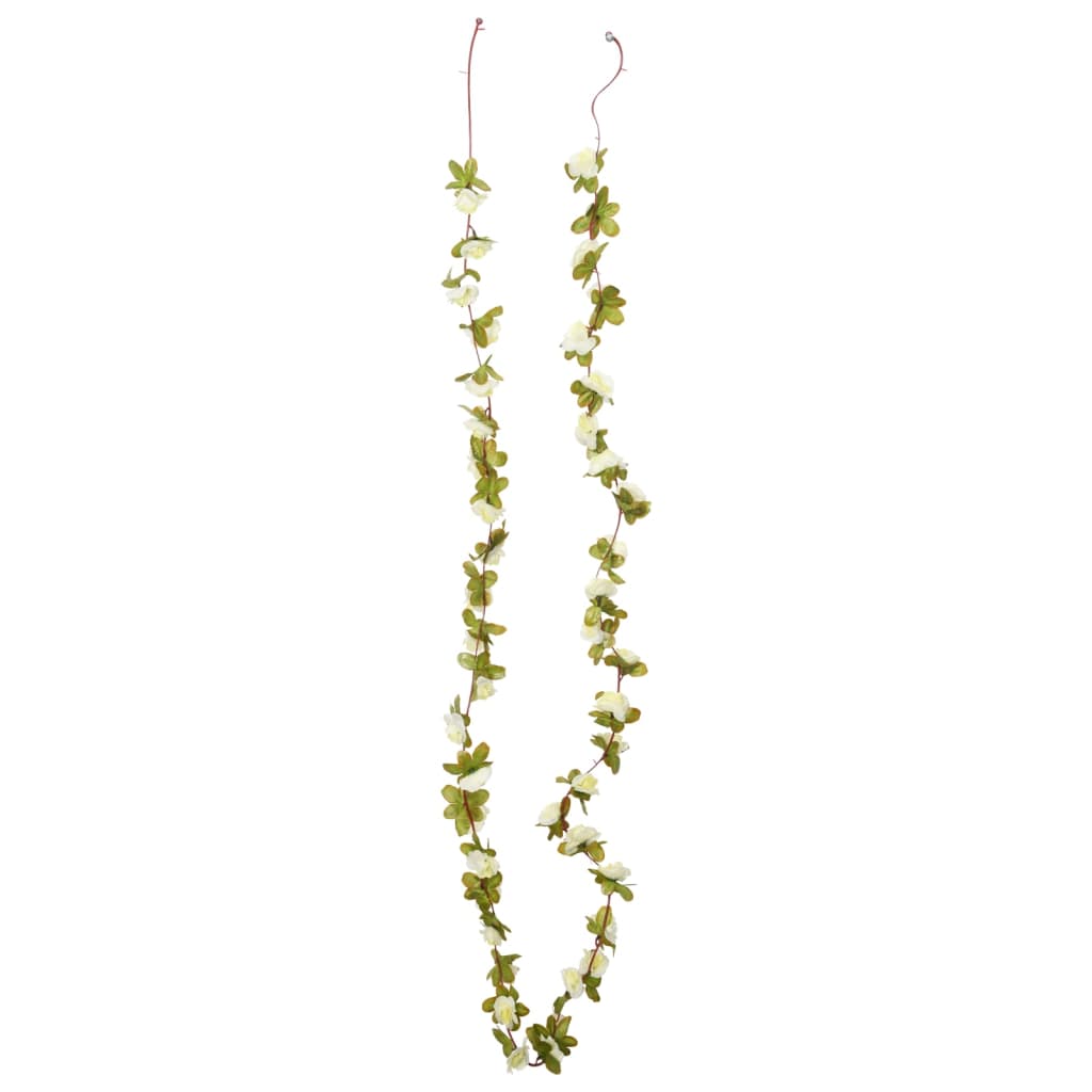 Ghirlande Fiori 6 pz Bianco 250 cm