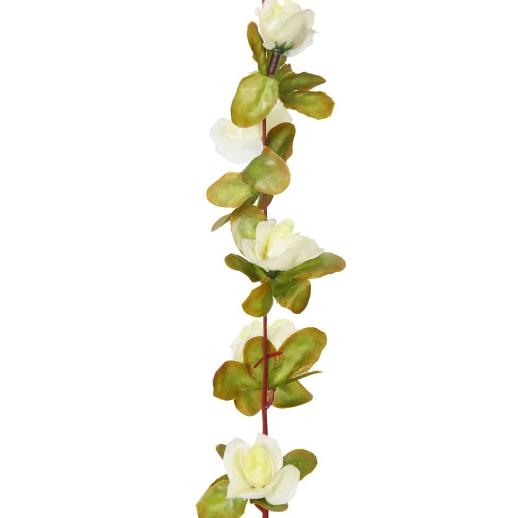 Ghirlande Fiori 6 pz Bianco 250 cm