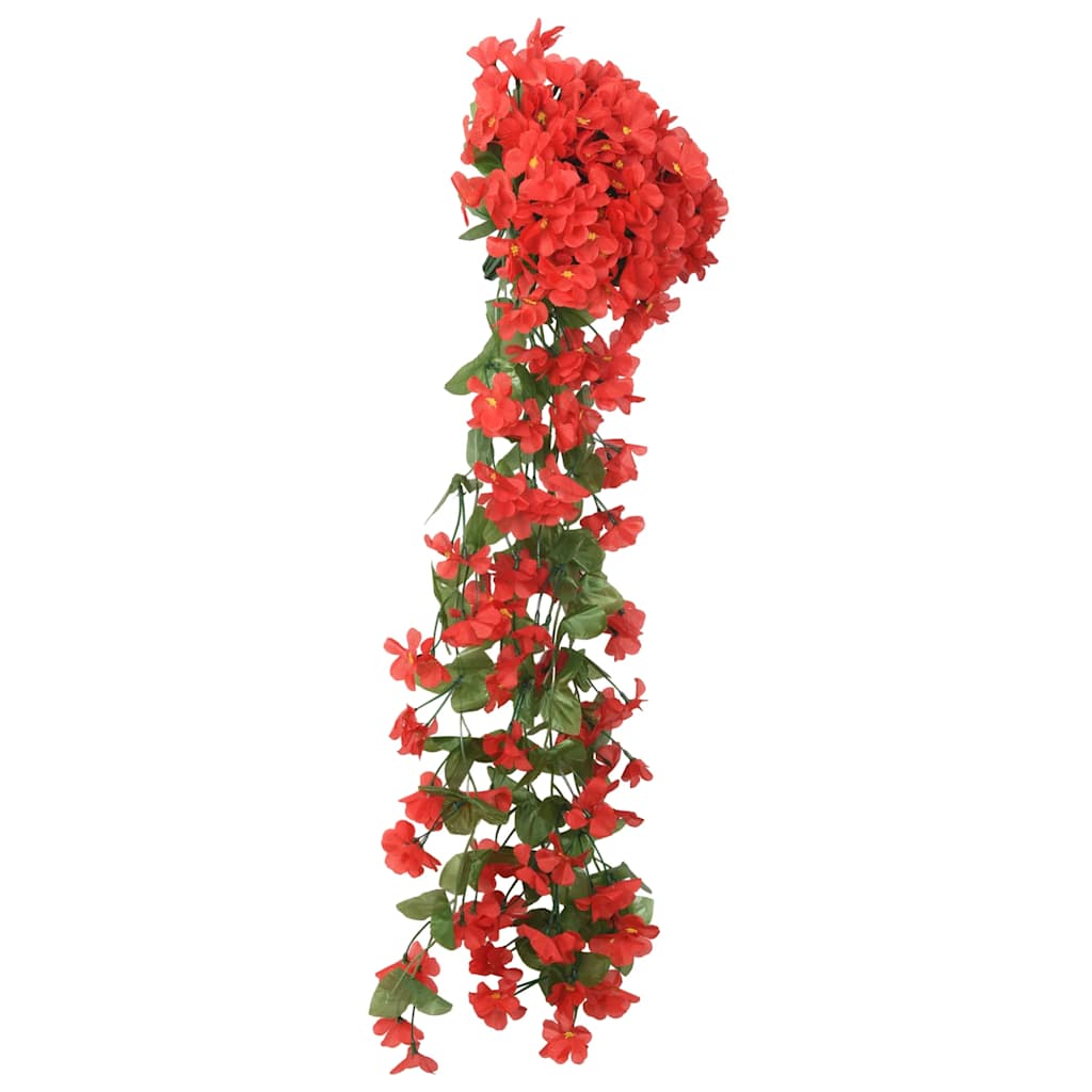 Ghirlande Fiori 3 pz Rosso 85 cm