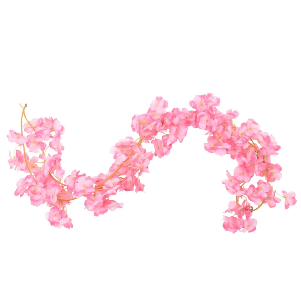 Ghirlande Fiori 6 pz Rosa Scuro 180 cm