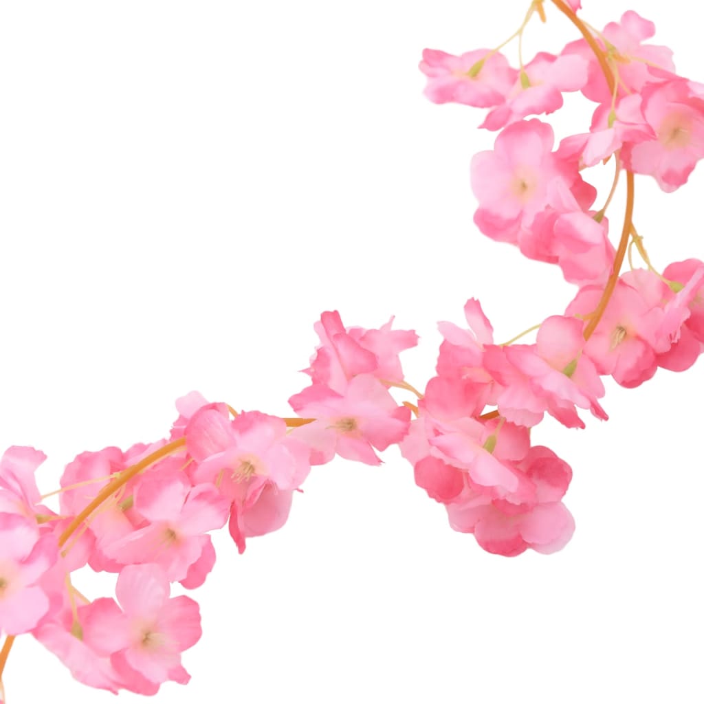 Ghirlande Fiori 6 pz Rosa Scuro 180 cm