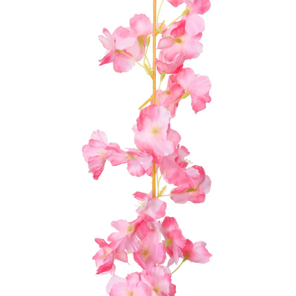 Ghirlande Fiori 6 pz Rosa Scuro 180 cm