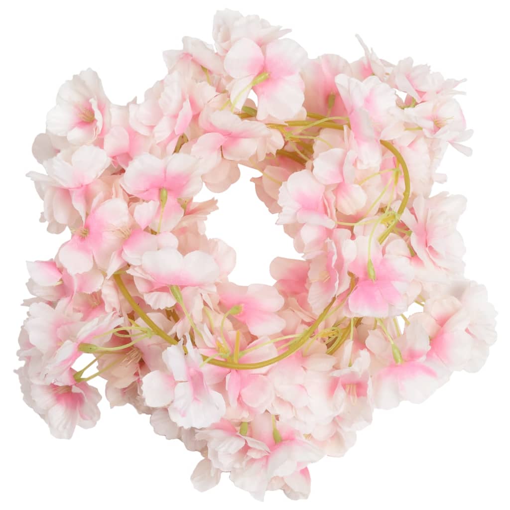 Ghirlande Fiori 6 pz Rosa Chiaro 180 cm