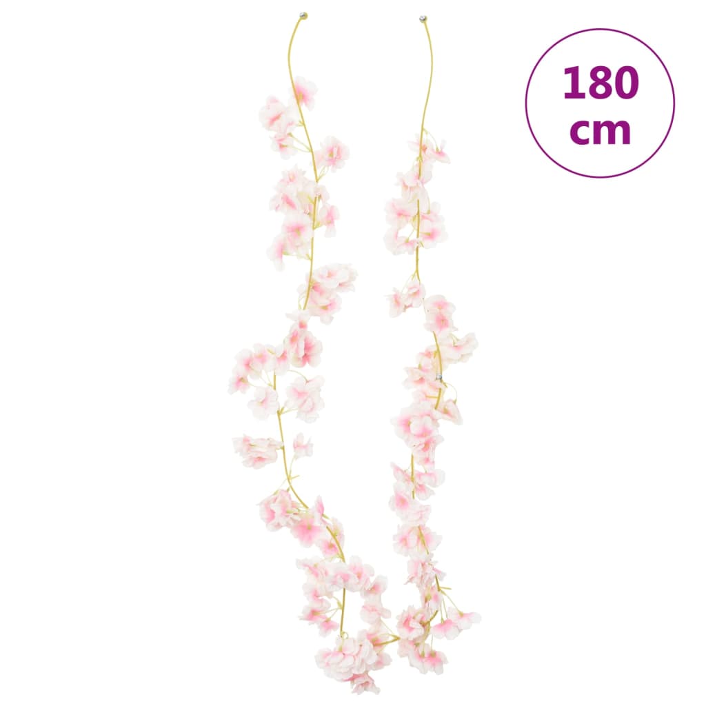 Ghirlande Fiori 6 pz Rosa Chiaro 180 cm