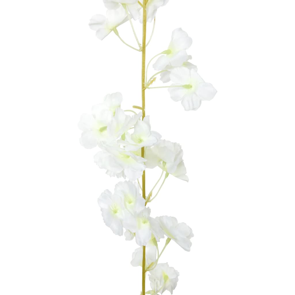 Ghirlande Fiori 6 pz Bianco 180 cm