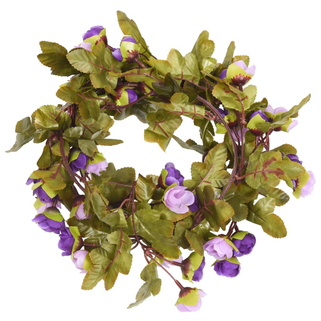 Ghirlande Fiori 6 pz Viola Chiaro 215 cm