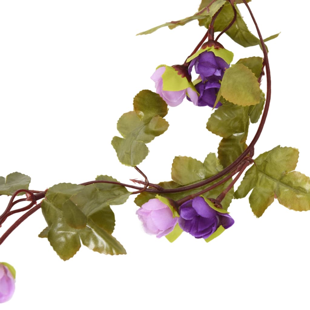Ghirlande Fiori 6 pz Viola Chiaro 215 cm