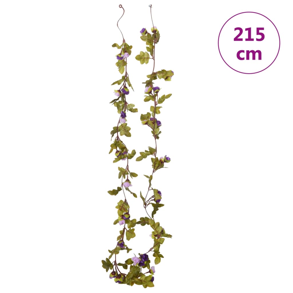 Ghirlande Fiori 6 pz Viola Chiaro 215 cm