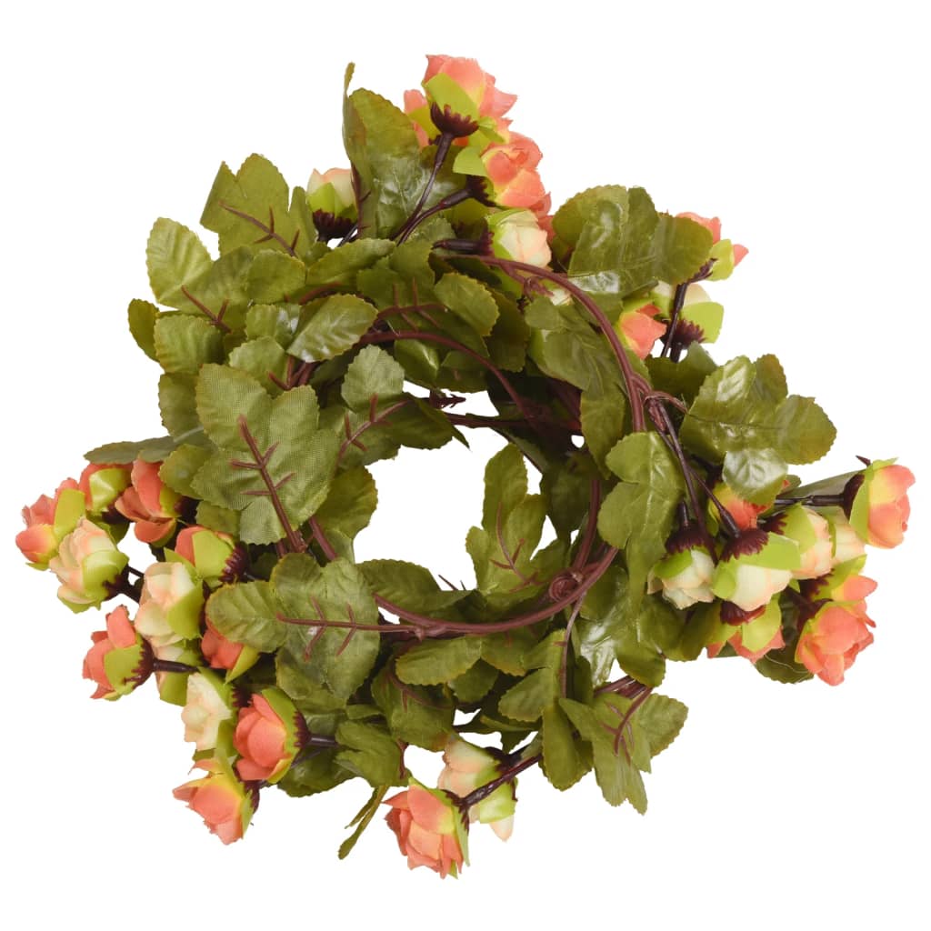 Ghirlande Fiori 6 pz Rosso Tramonto 215 cm