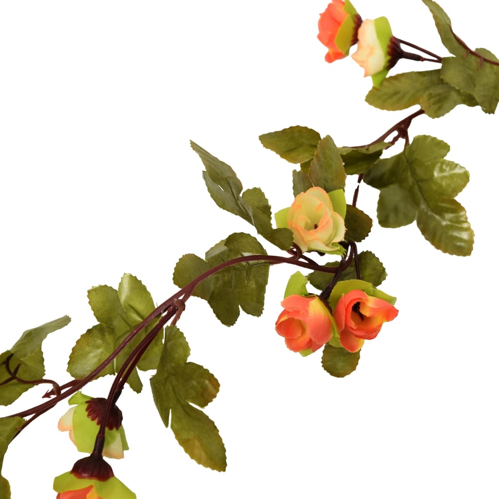 Ghirlande Fiori 6 pz Rosso Tramonto 215 cm